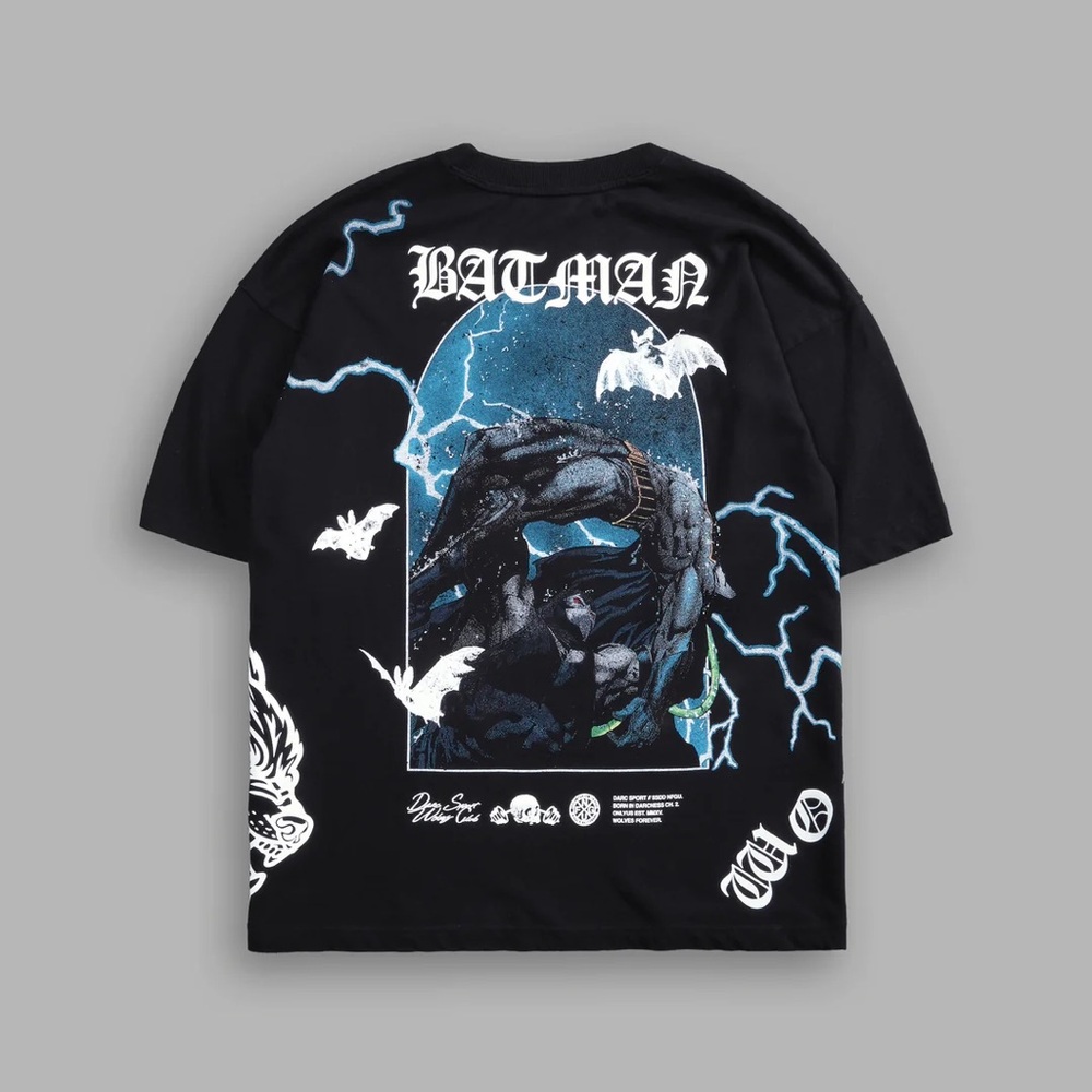 KNIGHT FALL "PREMIUM" OVERSIZED TEE IN BLACK